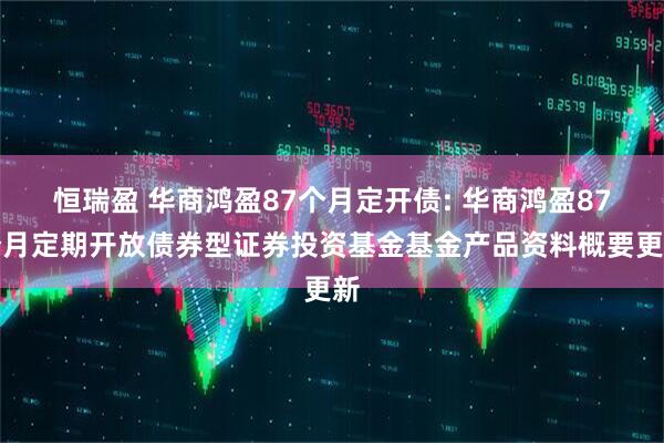 恒瑞盈 华商鸿盈87个月定开债: 华商鸿盈87个月定期开放债券型证券投资基金基金产品资料概要更新